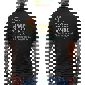 Bill The Man The Myth The Legend Dad Grandpa Mens Back Print T-shirt | Mazezy