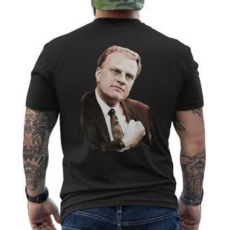 Billy Graham Revival Preacher Evangelist Men's T-shirt Back Print | Mazezy