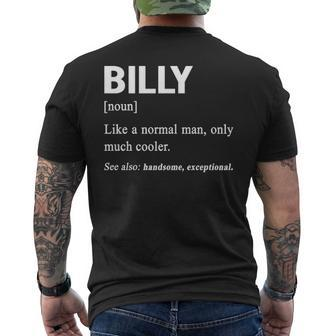 Billy Name Gift Billy Funny Definition V2 Mens Back Print T-shirt - Seseable
