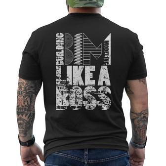Bim Like A Boss Building Information Modeling Men's T-shirt Back Print | Mazezy