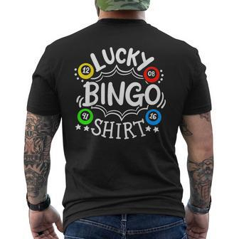 Bingo Lucky Bingo Mens Back Print T-shirt - Seseable