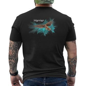 Birds Of Prey Hovering Harrier Hawk Marsh Hawk Men's T-shirt Back Print | Mazezy