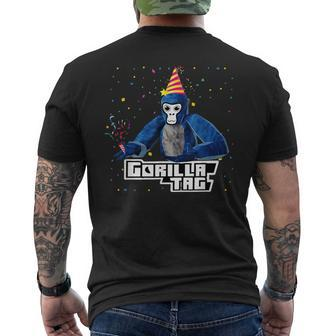 Birthday Boy Gorilla Tag Gorilla Tag Merch Monke Gift Mens Back Print T-shirt | Mazezy