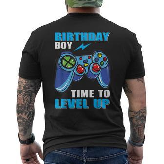 Birthday Boy Time To Level Up Video Game Boys Mens Back Print T-shirt - Seseable