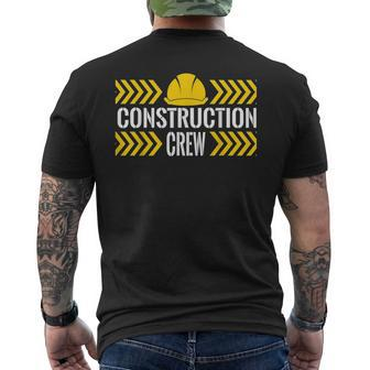 Birthday Crew 1St Construction Birthday Truck Party Mens Back Print T-shirt | Mazezy