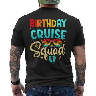 Birthday Cruise Squad Cruising Vacation Funny Crew  Mens Back Print T-shirt