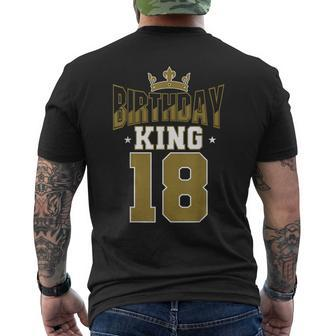 Birthday King 18 Bday Party Celebration 18Th Royal Theme Men's T-shirt Back Print - Thegiftio UK