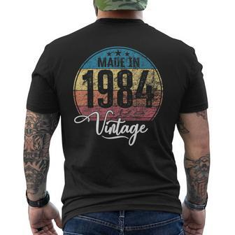 Birthday Vintage Birth Year 1984 Birthday Bday Mens Back Print T-shirt - Seseable