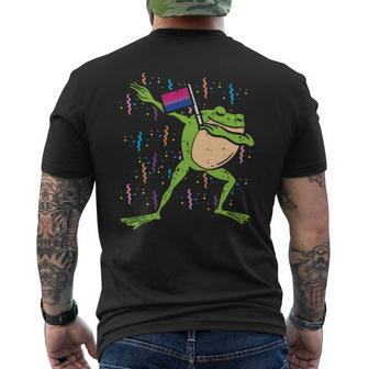 Bisexual Flag Frog Dab Lgbt Bi Pride Stuff Animal Mens Back Print T-shirt | Mazezy