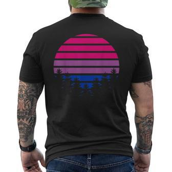 Bisexual Flag Retro Sunset Lgbt Bi Pride Gifts Mens Back Print T-shirt | Mazezy AU