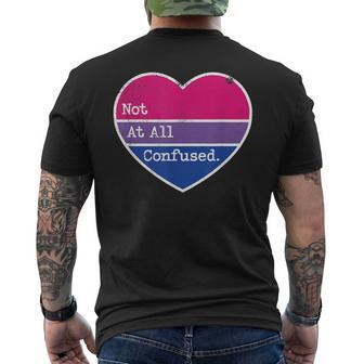 Bisexual Pride Not Confused Bi Pride Bi Colors Heart Mens Back Print T-shirt | Mazezy