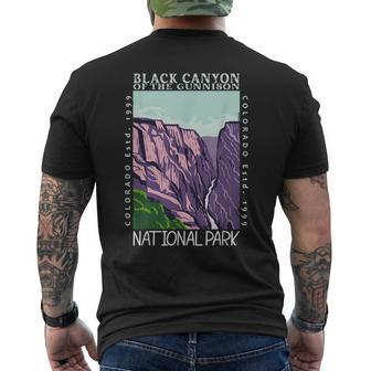 Black Canyon Of The Gunnison National Park Colorado Vintage Men's T-shirt Back Print | Mazezy