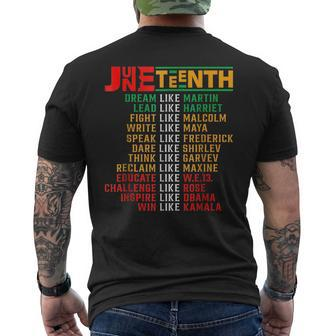 Black Culture Dream Like Martin Junenth Free Ish 1865 Mens Back Print T-shirt - Seseable