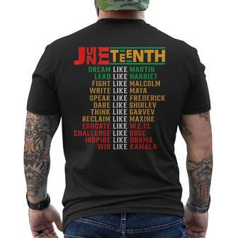 Black Culture Dream Like Martin Junenth Free Ish 1865 Mens Back Print T-shirt - Thegiftio UK