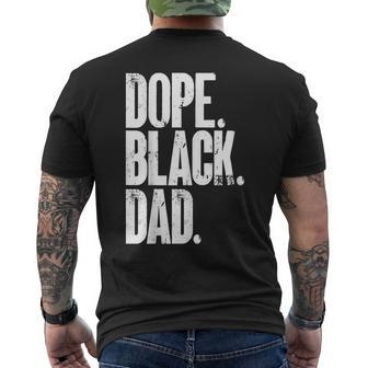 Black Dad Dope Black Dad Fathers Day Mens Back Print T-shirt - Seseable