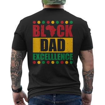Black Dad Excellence Black History Month Fathers Day Mens Back Print T-shirt | Mazezy