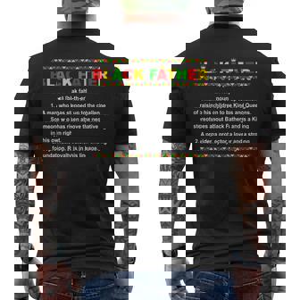 Black Father Men Melanin King Husband Dad Junenth Kings Mens Back Print T-shirt | Mazezy