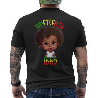 Black Girl Junenth 1865 Kids Toddlers Celebration Mens Back Print T-shirt | Mazezy