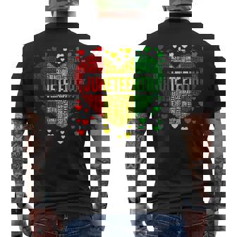 Black History Heart Junenth Melanin African American  Mens Back Print T-shirt