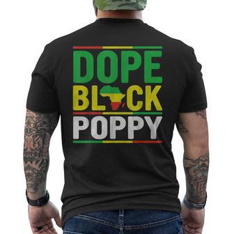 Black History Month Dope Black Poppy African American Pride Mens Back Print T-shirt | Mazezy