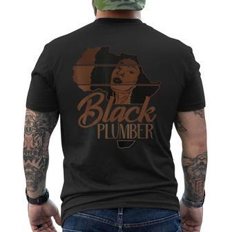 Black History Month Plumber Africa Pride African Woman Mens Back Print T-shirt | Mazezy