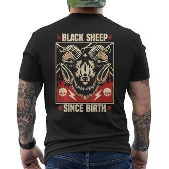 Black Sheep Since Birth Desert Bighorn Sheep Ram Lamb Animal Men's T-shirt Back Print | Mazezy