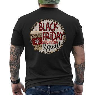 Black Shopping Friday Squad Leopard Buffalo Plaid Season Men's T-shirt Back Print - Monsterry AU