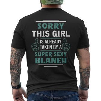 Blaney Name Gift This Girl Is Already Taken By A Super Sexy Blaney Mens Back Print T-shirt - Seseable