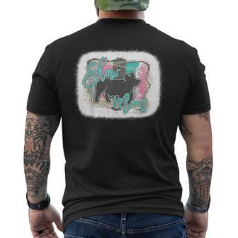 Bleached Pig Show Mom Mothers Day Mens Back Print T-shirt - Seseable