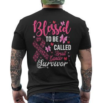 Blessed To Be Called Breast Cancer Survivor Men's T-shirt Back Print
