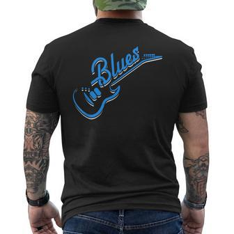 Blues Guitar | Jazz Music | Guitarist Blues Mens Back Print T-shirt - Seseable