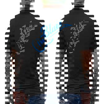 Blues Guitar | Jazz Music | Guitarist Blues Mens Back Print T-shirt - Seseable
