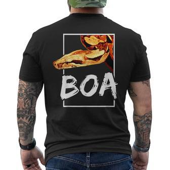 Boa Constrictor Snake Keeper Reptile Fan Geometric Men's T-shirt Back Print | Mazezy