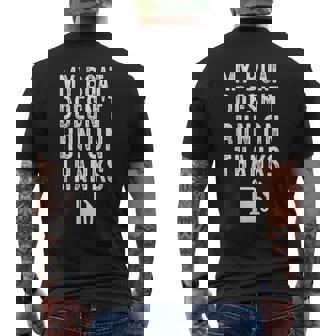 My Boat Doesnt Run On Thanks Funny Boating Mens Back Print T-shirt | Mazezy