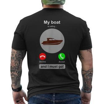 Boat Funny Boat Captain Joke Boating Boat Lover Gift Mens Back Print T-shirt - Thegiftio UK