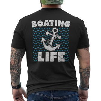Boating Men Anchor Sailing Gift Mens Back Print T-shirt | Mazezy