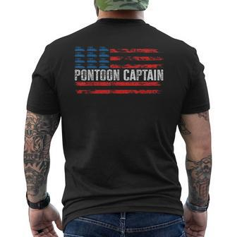 Boating Pontoon Captain 4Th Of July Pontoon Boat  Boating Funny Gifts Mens Back Print T-shirt