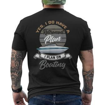 Boating Retirement Funny Boat Captain Retirement Gift Mens Back Print T-shirt - Thegiftio UK