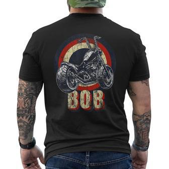 Bob The Bobber Customized Chop Motorcycle Bikers Vintage Men's Back Print T-shirt | Mazezy