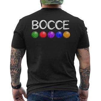 Bocce Italian Team Ball Player Pallino Bocci Balls Mens Back Print T-shirt | Mazezy