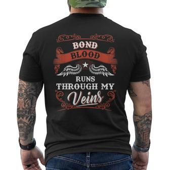 Bond Blood Runs Through My Veins Name Men's T-shirt Back Print - Seseable