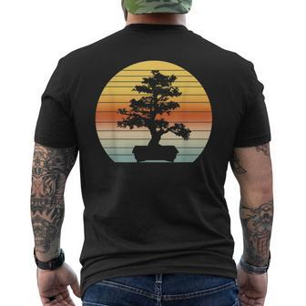Bonsai Tree Vintage Japanese Bonsai Tree Sun Men's T-shirt Back Print | Mazezy