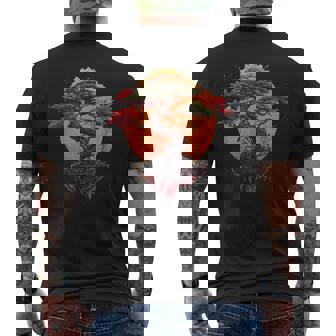 Bonsai Tree In Japanese Zen Buddhist Enso Circle Men's T-shirt Back Print | Mazezy