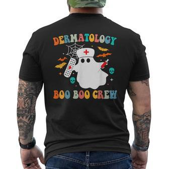 Boo Boo Crew For Dermatology Nurse Halloween Scrub Men's T-shirt Back Print - Thegiftio UK