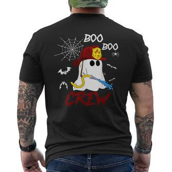 Boo Boo Crew Firefighter Fireman Halloween Spooky Season Men's T-shirt Back Print - Thegiftio UK
