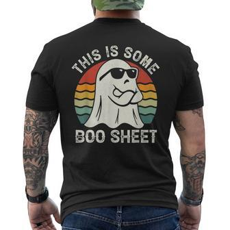This Is Some Boo Sheet Ghost Cute Boo Ghost Halloween Spooky Men's T-shirt Back Print - Seseable