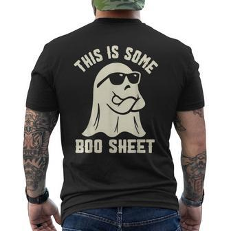 This Is Some Boo Sheet Halloween Ghost Costume Retro Men's T-shirt Back Print - Thegiftio UK