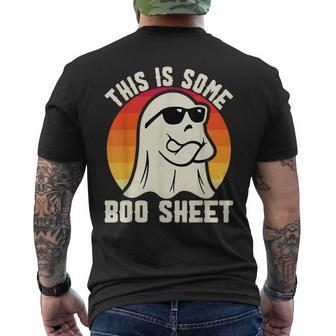 This Is Some Boo Sheet Halloween Ghost Costume Retro Men's T-shirt Back Print - Thegiftio UK
