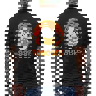 Boooooks Halloween Costume Party Graphic Book Lovers Halloween Funny Gifts Mens Back Print T-shirt | Mazezy