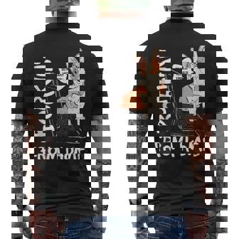 Borkin From Home | Corgi Dog Lover Work From Home Meme Gift Mens Back Print T-shirt | Mazezy